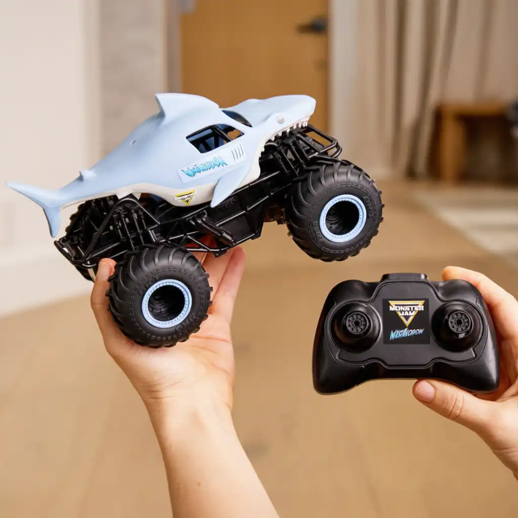 Skab dit eget Monster Jam rally fuld af tricks.