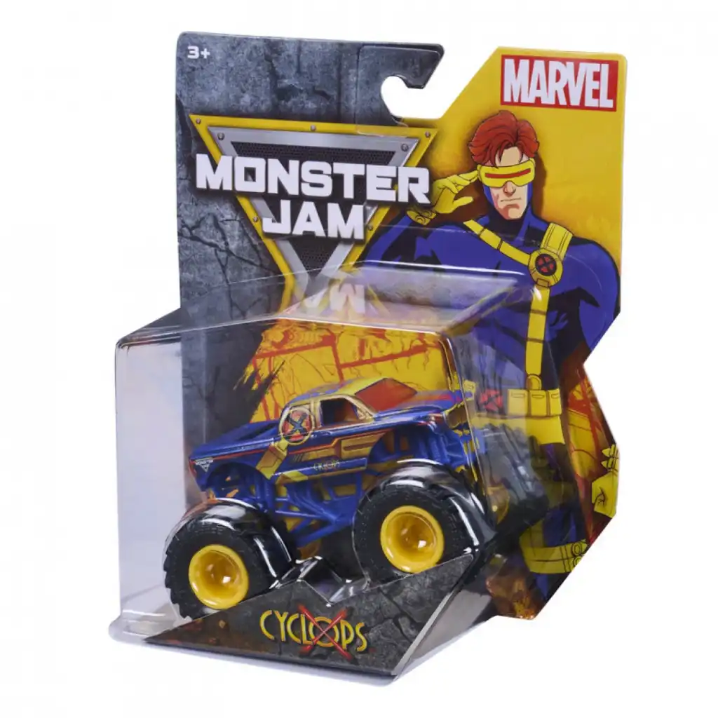Oplev episke monstertruck-kampe i Marvel-stil.
