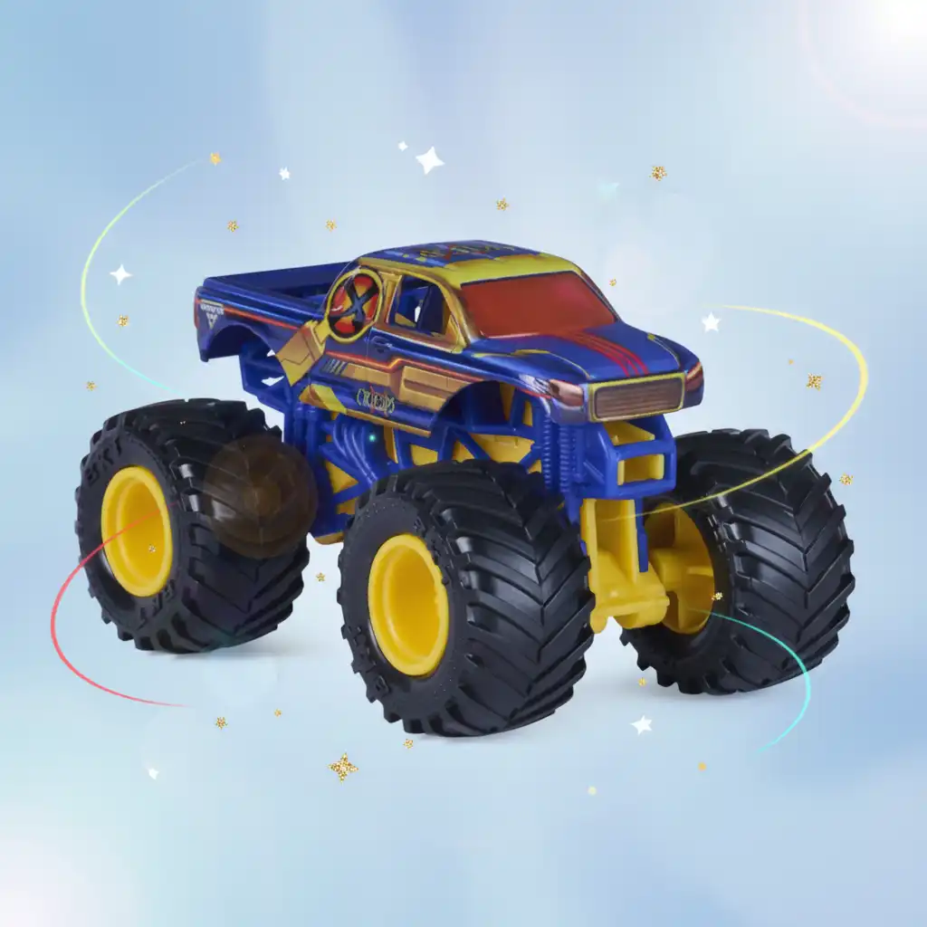 Udvid din samling med en unik kombination af Marvel og Monster Jam.