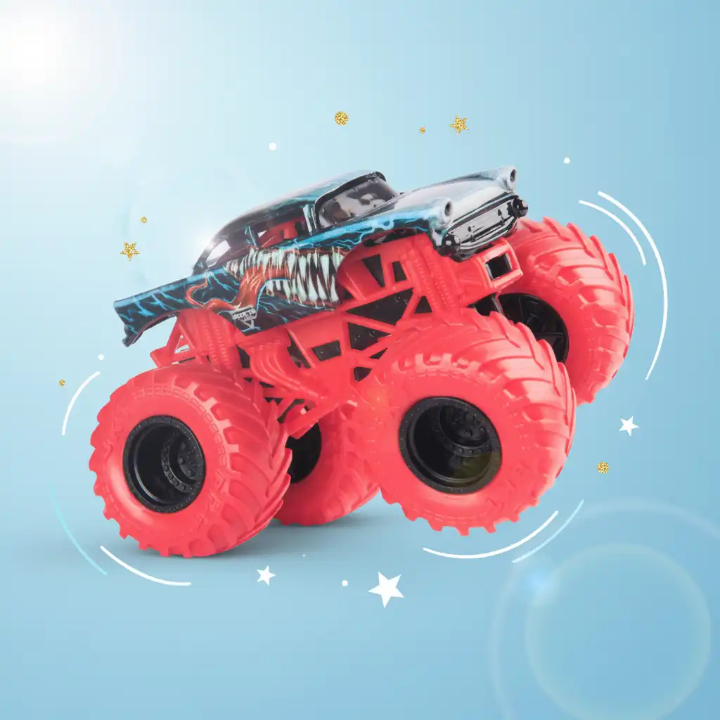 Udvid din samling med en unik Marvel-udgave af monster trucks.
