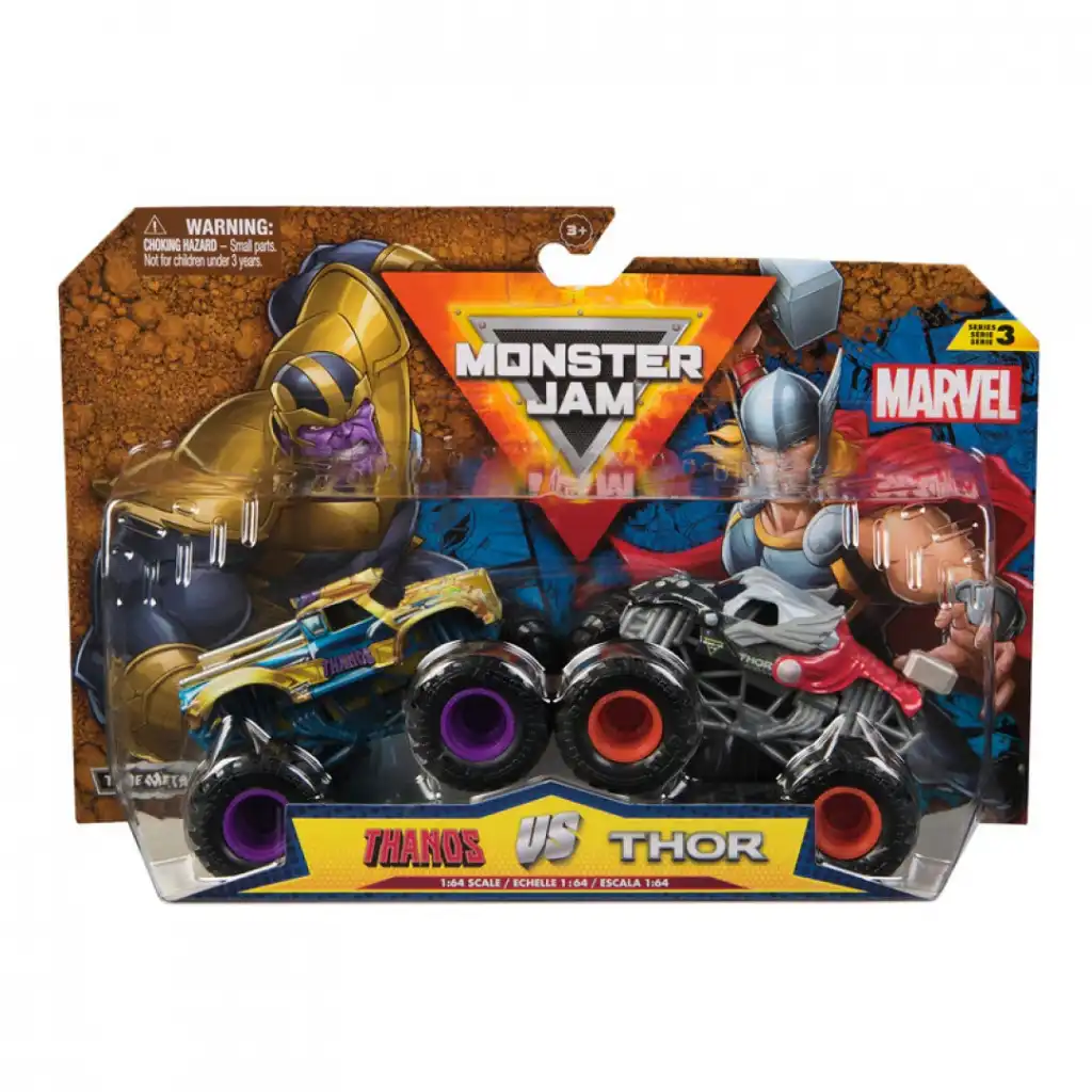 Præcise detaljer og metalmodstandskraft i Thanos og Thor trucks.