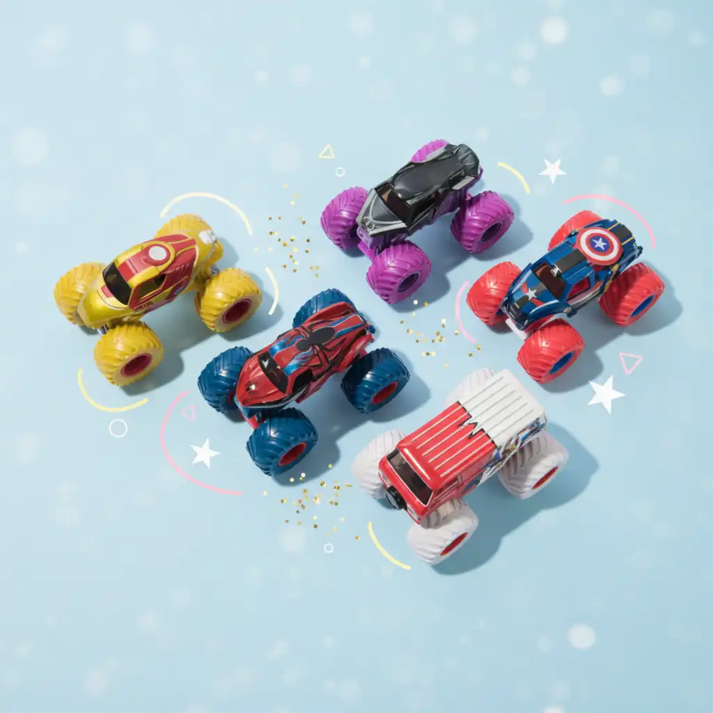Oplev helteeventyr i arenaen med ikoniske Marvel trucks.