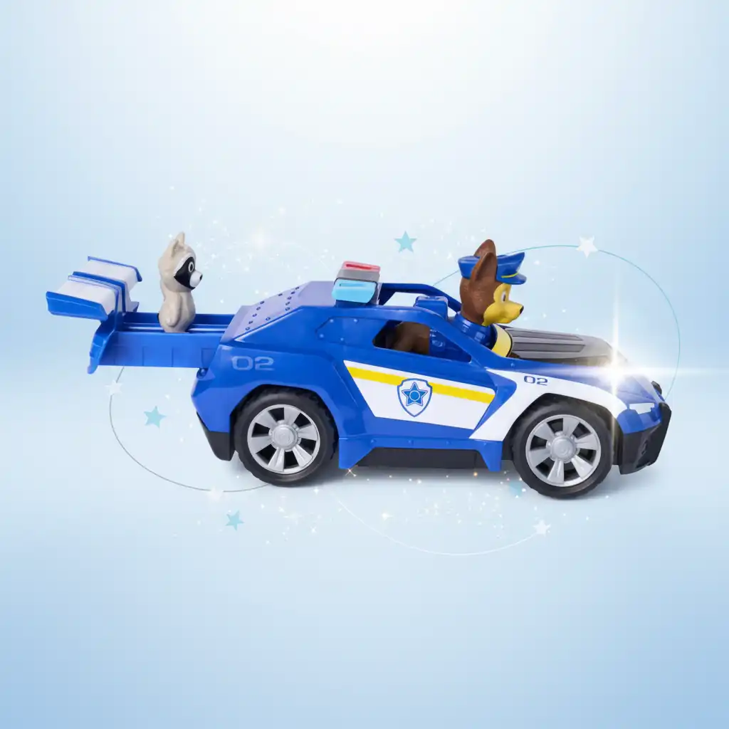 Udvikl børns kreativitet med interaktive elementer fra redningsbilen.