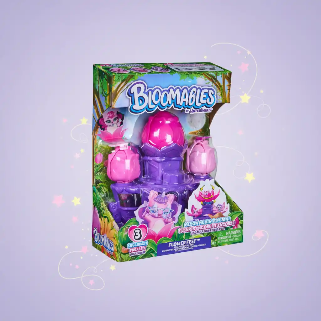 Oplev magisk blomstring og opdag skjulte Hatchimals-figurer på scenen.